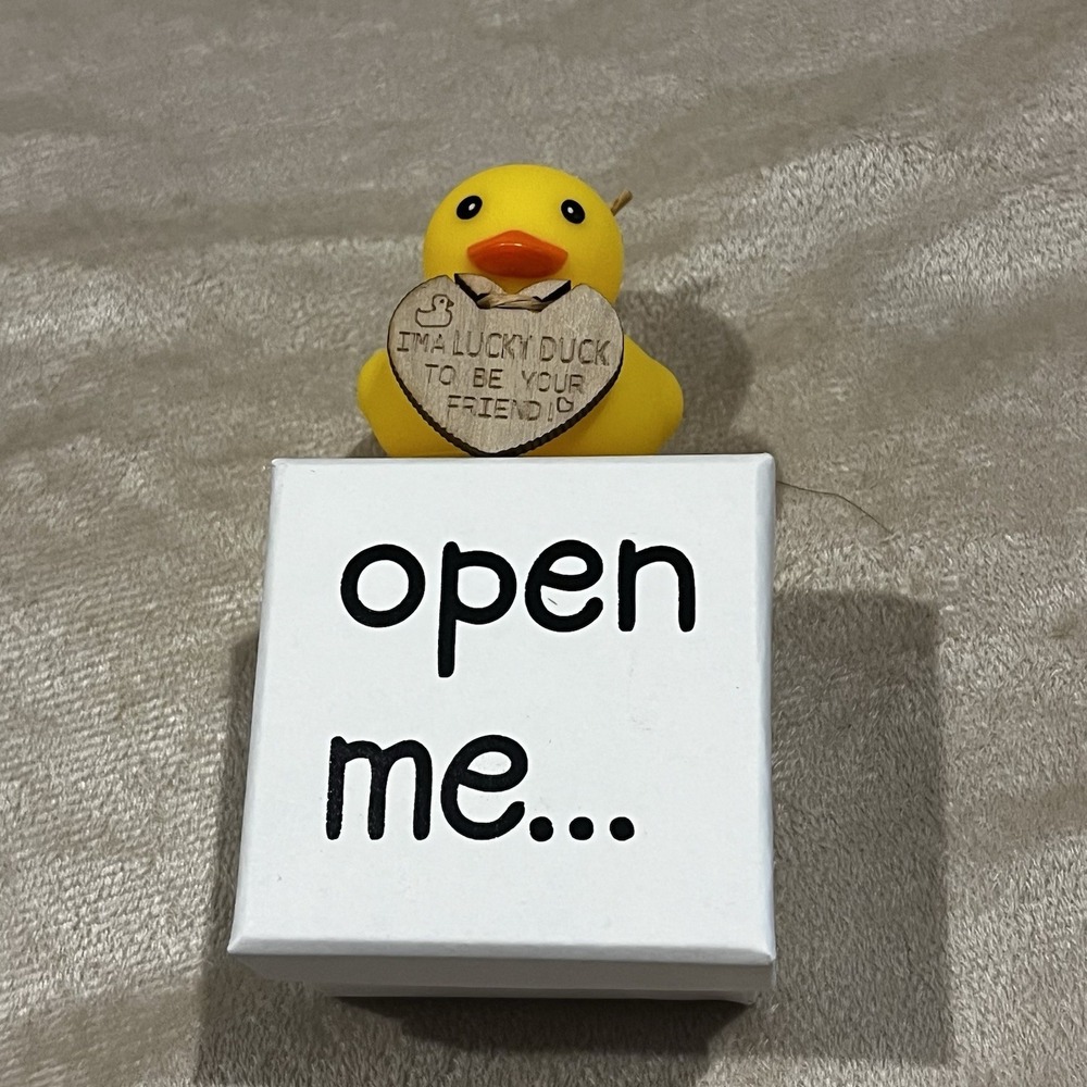 Mini Rubber Duck "I'm a Lucky Duck to Be Your Friend"